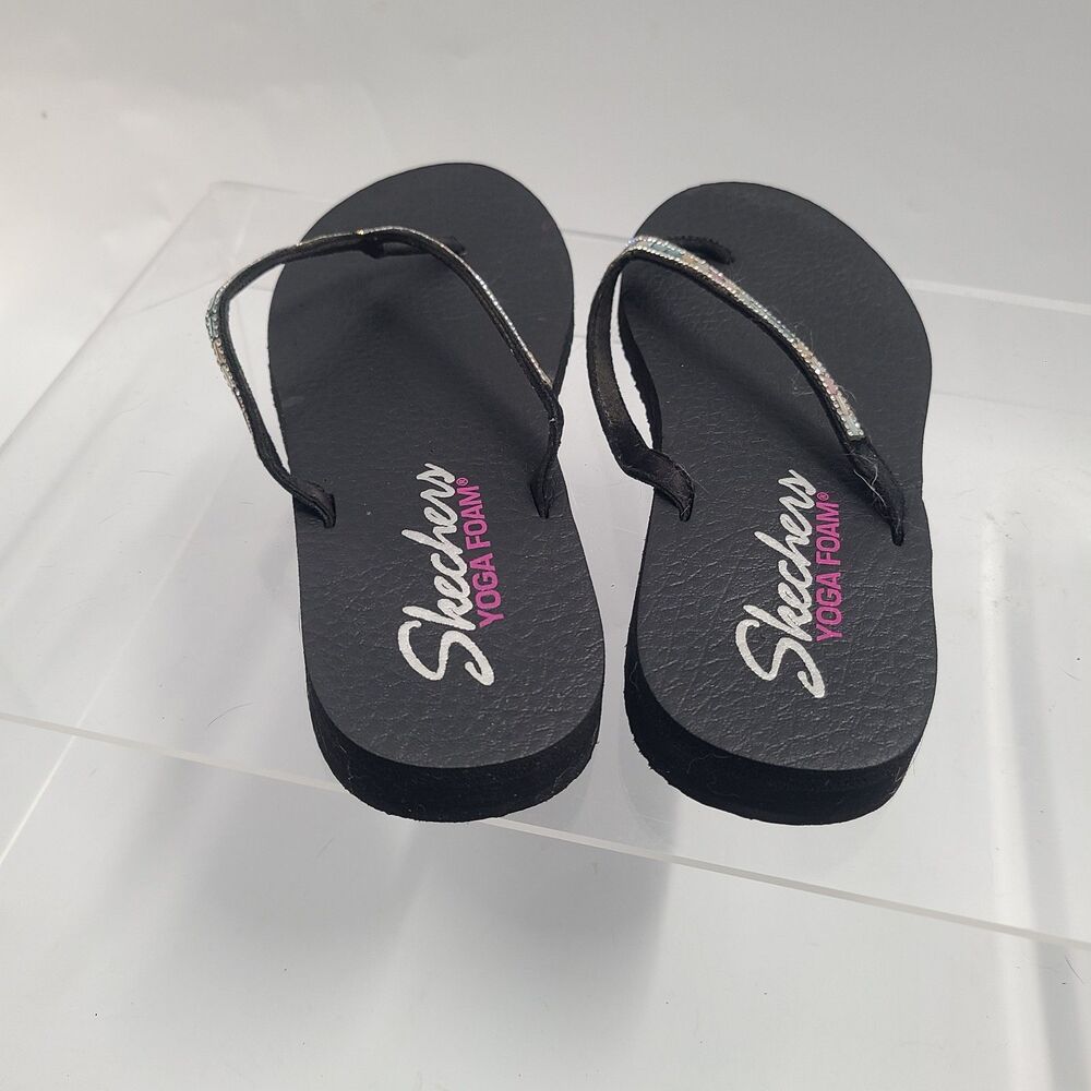 Skechers Shoes Womens 9 Yoga Foam Rhinestone Sandals Beach Resort Coastal Bling - Picture 3 of 7